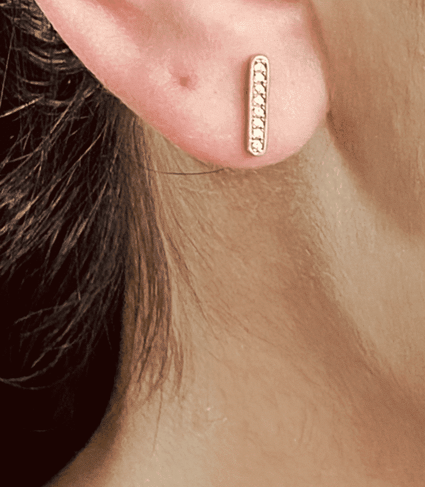 Boucle d'oreilles diamant Brigitte Or Blanc