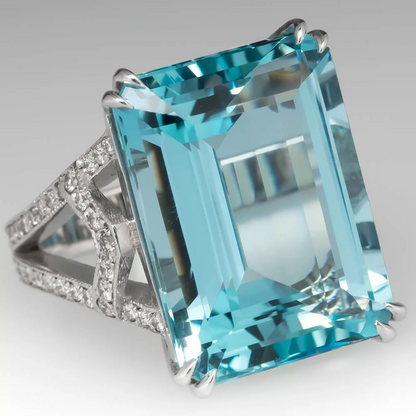 Bague Jade or blanc 18kt topaze London et diamants style vintage