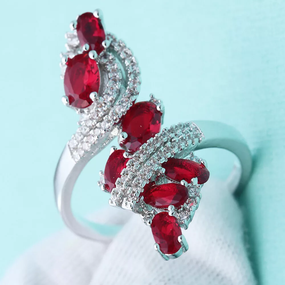 Bague Juliette or blanc 18kt Tourmaline rose et diamants style vintage