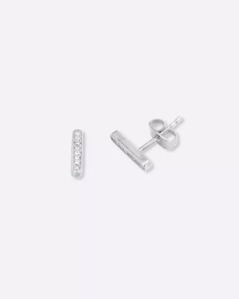 Boucle d'oreilles diamant Brigitte Or Blanc