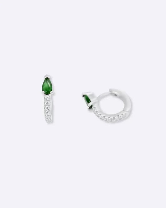 Boucle d'oreilles diamant émeraude Elisa