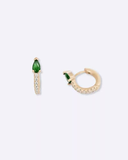 Boucle d'oreilles diamant émeraude Elisa