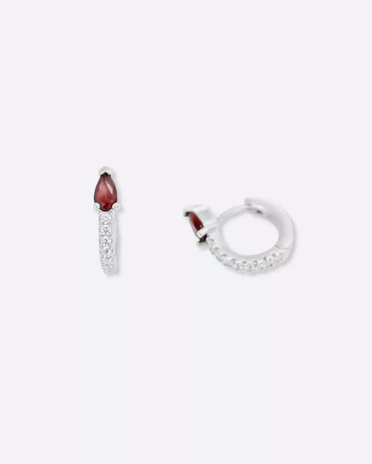 Boucle d'oreilles diamant Elisa Rubis Or Blanc