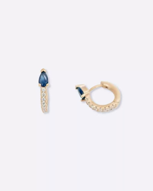 Boucle d'oreilles diamant Saphir Elisa