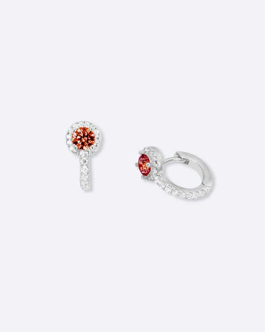 Boucle d'oreilles diamant Charlotte Rubis Or Blanc