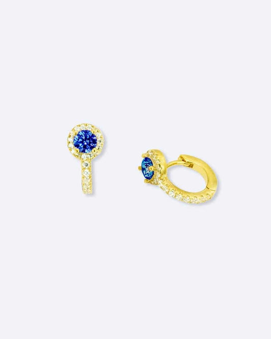 Boucle d'oreilles diamant Charlotte Saphir Or Jaune