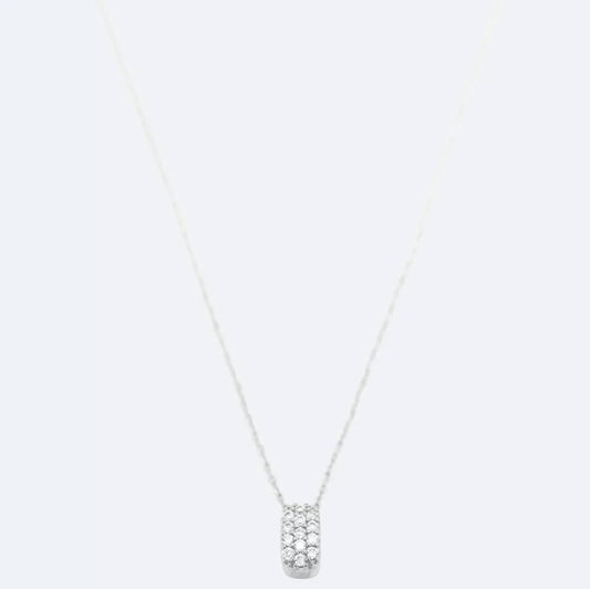 Collier pendentif diamant Garance Or Blanc