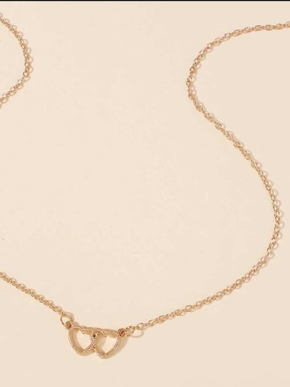 Collier double cœurs Lamis