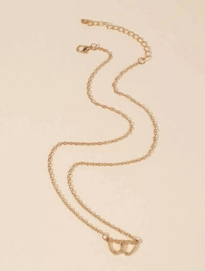 Collier double cœurs Lamis