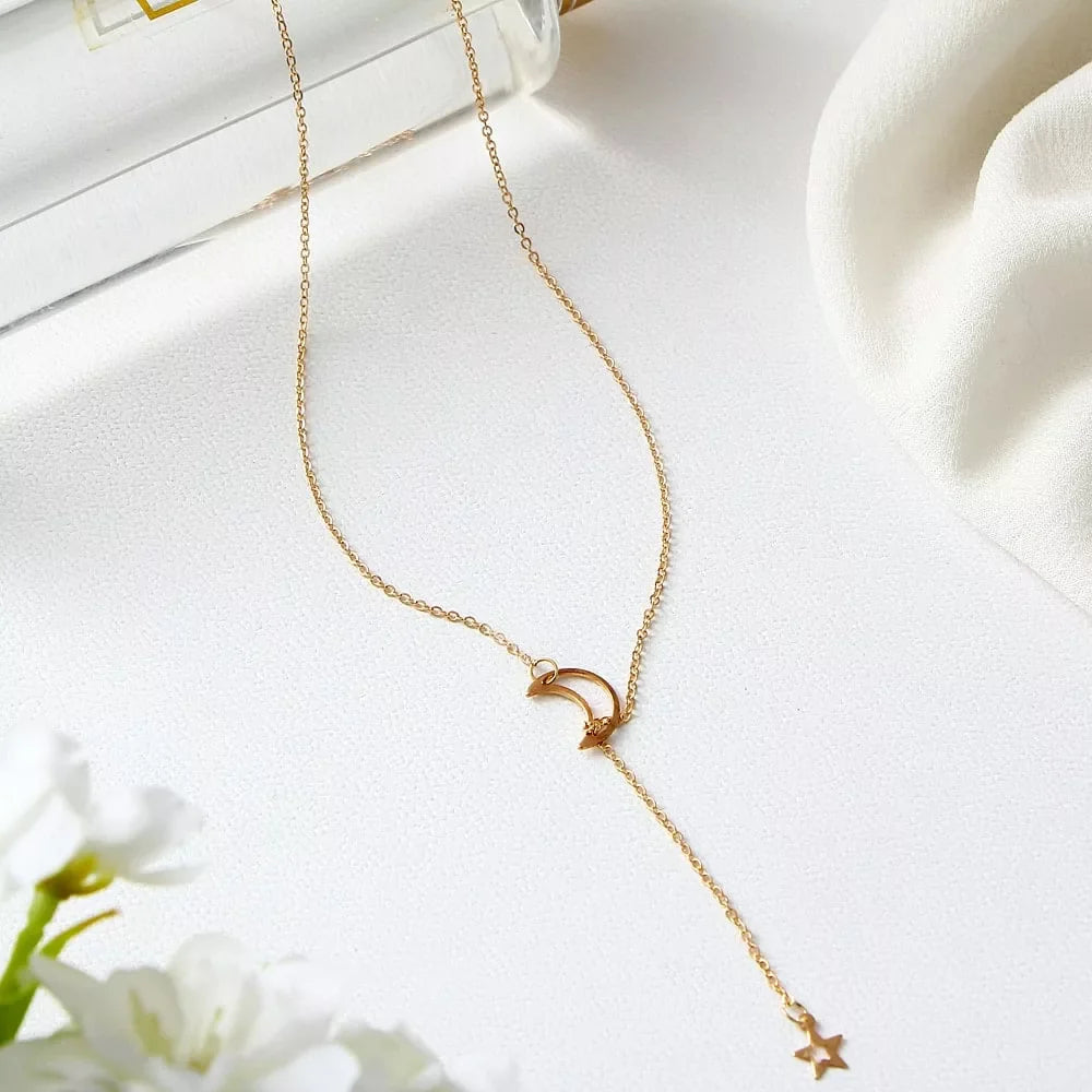 Collier étoile et lune Aliah