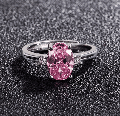 Bague Mya en Or 18kt tourmaline rose et diamants