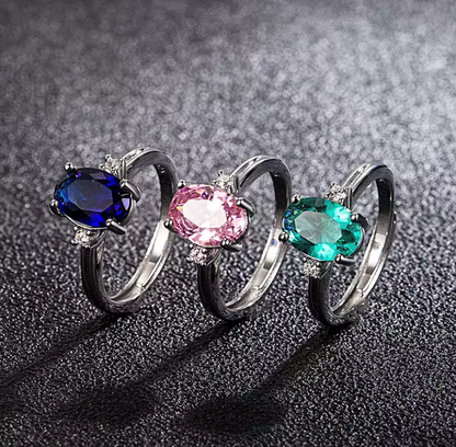 Bague Mya en Or 18kt tourmaline rose et diamants