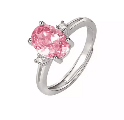 Bague Mya en Or 18kt tourmaline rose et diamants