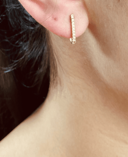 Boucle d'oreilles diamant Julia Or Rose