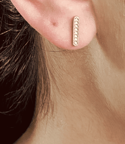 Boucle d'oreilles diamant Brigitte Or Rose