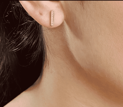 Boucle d'oreilles diamant Brigitte Or Rose