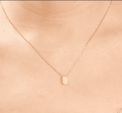 Collier pendentif diamant Garance Or Blanc