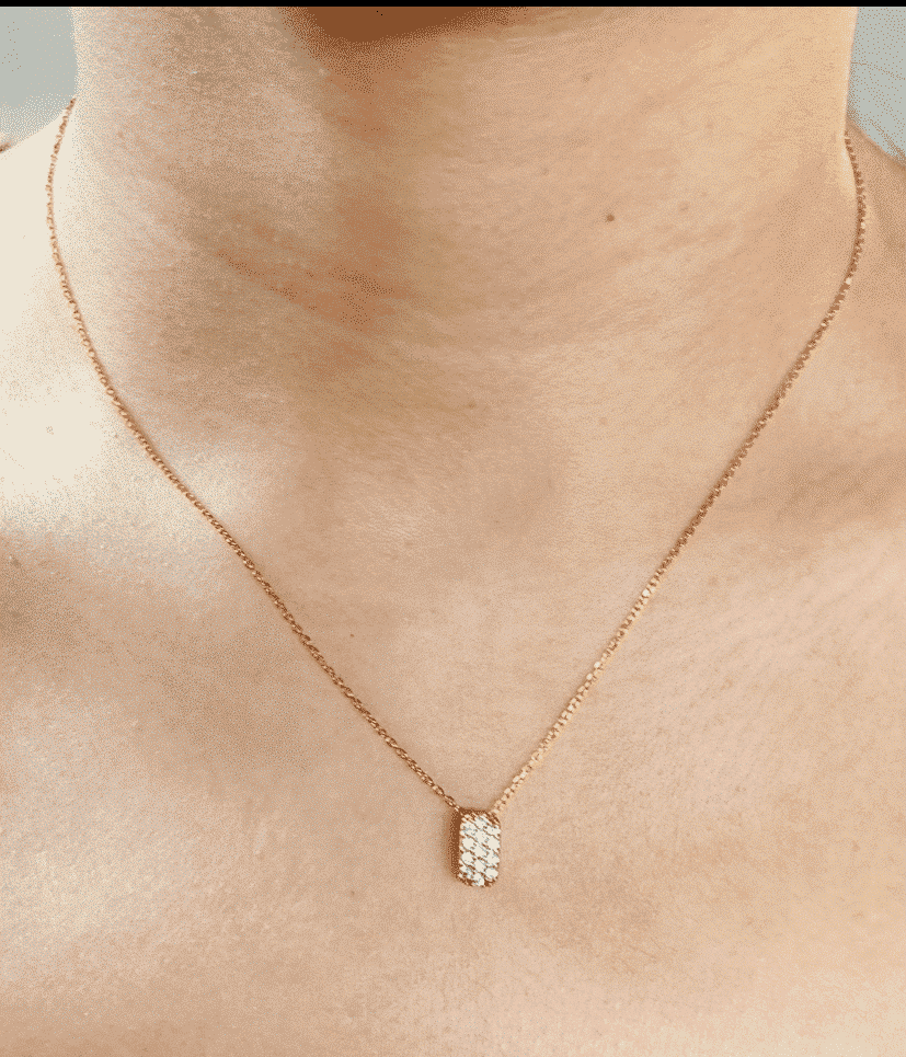 Collier pendentif diamant Garance Or Blanc