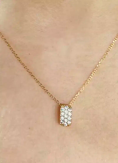 Collier pendentif diamant Garance Or Blanc