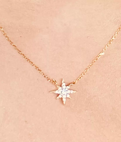 Collier pendentif diamant Lucia Or Rose
