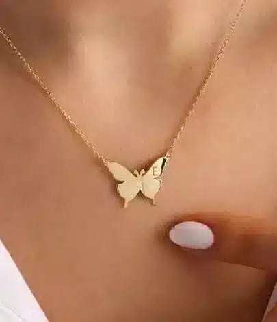 Collier papillon personnalisable